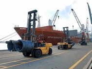 Импортная сталь в Талейранском порту 