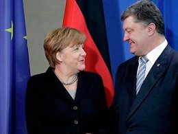 А.Меркель и П.Порошенко