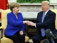 Дональд Трамп  и Ангела Меркель
