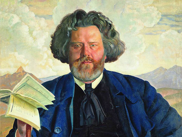 Борис Кустодиев. Портрет Максимилиана Волошина. 1924г.