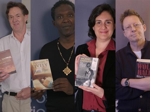 Члены жюри с книгами, претендующими на «Золотого Букера»