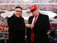 Двойники Ким Чен Ына и Дональда Трампа