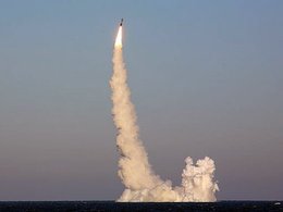 Пуск межконтинентальной баллистической ракеты «Булава»