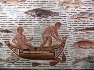 Рыбная ловля. Фрагмент римской мозаики