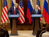 Дональд Трамп и Владимир Путин после встречи
