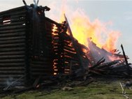 Пожар в Успенской церкви в Карелии