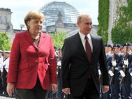 Владимир Путин и Ангела Меркель в Берлине