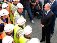 Владимир Путин посетил угольный разрез «Черниговец»