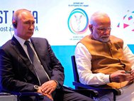 Владимир Путин и премьер-министр Индии Нарендра Моди