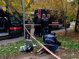 Следователи на месте убийства Евгении Шишкиной