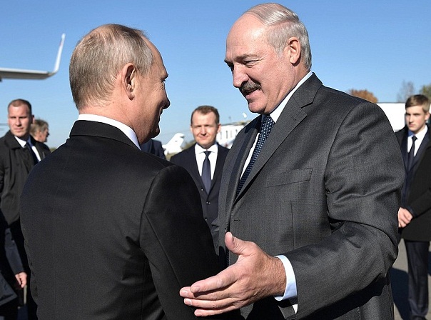 Президенты России Владимир Путин и Белоруссии Александр Лукашенко
