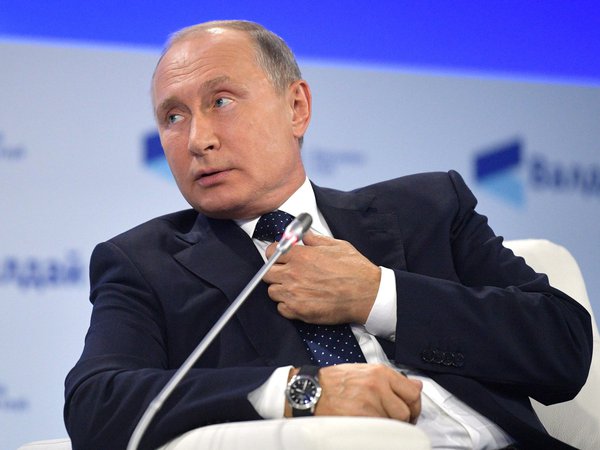 Президент России Владимир Путин на заседании клуба «Валдай»