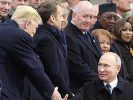 Встреча Владимира Путина и Дональда Трампа в Париже