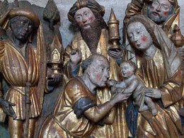 Поклонение волхвов. Деревянная скульптура из Эрфуртского собора