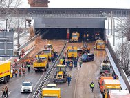 Ликвидация аварии в районе Тушинского тоннеля