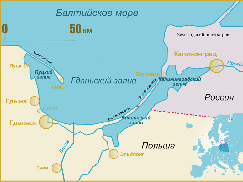 Польша построит искусственный остров в Калининградском заливе