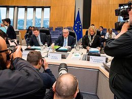 Жан-Клод Юнкер на заседании Еврокомиссии