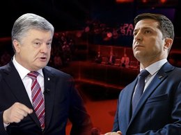 Заставка теледебатов кандидатов в президенты Украины