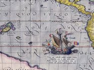 Фрагмент карты Тихого океана XVI века