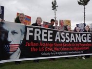 Митинг в поддержку Джулиана Ассанжа