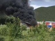Возгорание Ан-24 в Нижнеангарске