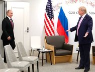 В.Путин и Д.Трамп на саммите в Осаке