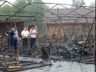 Следователи в лагере «Холдоми» после пожара