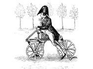 Велосипед-самокат. Гравюра из книги 1890 года