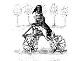 Велосипед-самокат. Гравюра из книги 1890 года