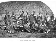 Зулусские воины, 1880 г.