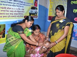 Вакциннация от полиомиелита в индийском штате Западная Бенгалия