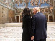 Дональд Трамп с женой перед Страшным судом