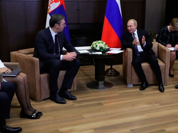Александр Вучич и Владимир Пути