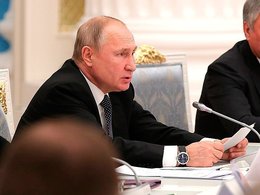 В. Путин на встрече с руководством палат Федерального Собрания