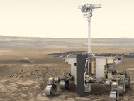 Марсоход и посадочная платформа (на заднем плане) проекта «Экзомарс-2020»