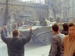 Советская армия на улицах Баку