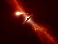 Приливное разрушение звезды сверхмассивной черной дырой