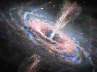 Галактика с активным квазаром в центре