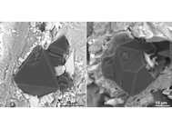 Микрофотографии кристаллов алмаза, полученных в зоне отрицательно заряженного электрода (катода)