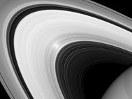 Кольца Сатурна, снимок в инфракрасном диапазоне