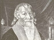 Педер Винструп, епископ Лунда. Гравюра XVII века