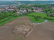 Аэроснимок места раскопок