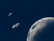 Камоалева, Земля и Луна
