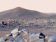Холм в кратере Езеро на Марсе. Снимок сделан марсоходом Perseverance