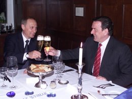 Владимир Путин и канцлер ФРГ Герхард Шредер, 8 апреля 2002 года, Веймар, Kremlin.ru