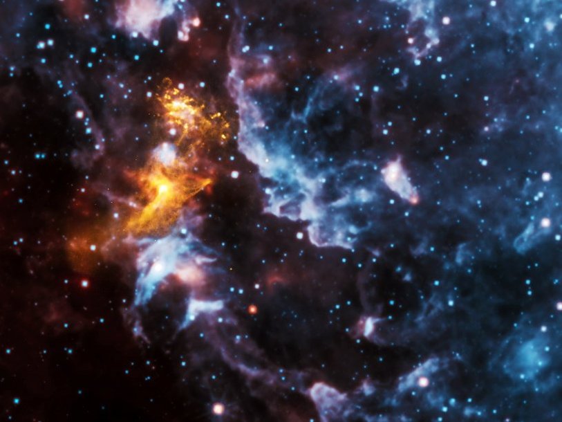 Пульсар PSR B1509−58 в созвездии Циркуль