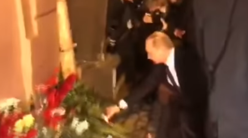 Видео дня. Путин на месте теракта.