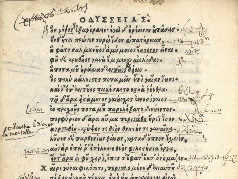 Открыта тайна рукописных помет на старинном издании «Одиссеи»