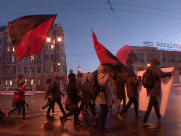 Марш антифашистов в Санкт-Петербурге
