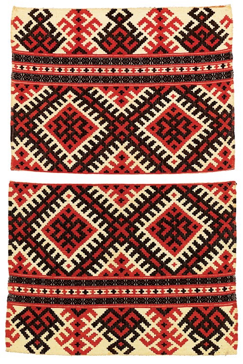 Полотенце с древними символами плодородия Россия, 1840–1870-е гг.